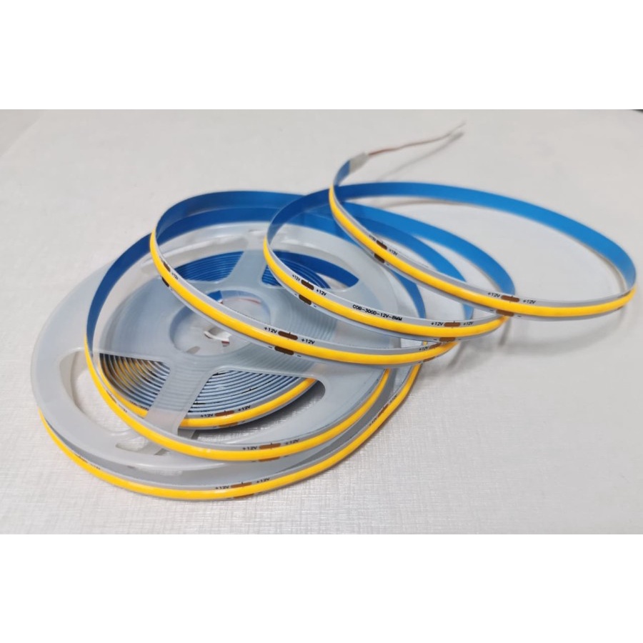 Led Strip COB DC 12volt 5 meter 300led / Lampu Strip Light COB IP33 - 3000k WarmWhite