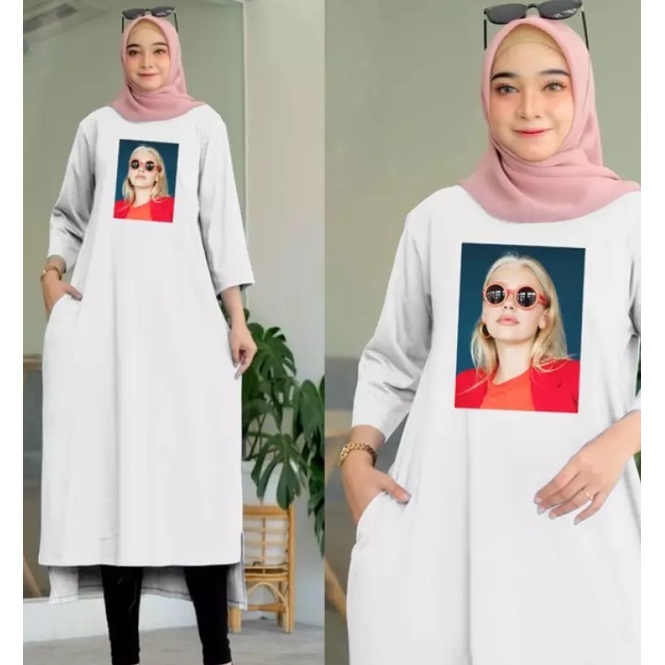 Glitten Store | Long Tunik Wanita / Tunik Baju Merah/ Fashion Muslim Wanita / Tunik Wanita / Fashion