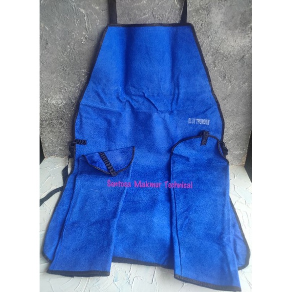 Baju Apron Seragam Celemek Pelindung Las Kulit Safety Set