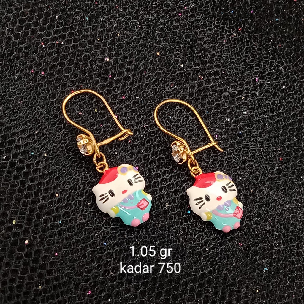 Anting anak emas 17K - 1.05 gr kadar 750 - 3841