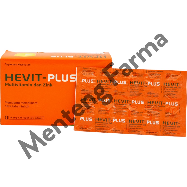 Hevit-Plus 10 Kaplet - Multivitamin, Vitamin C 500mg, dan Zinc