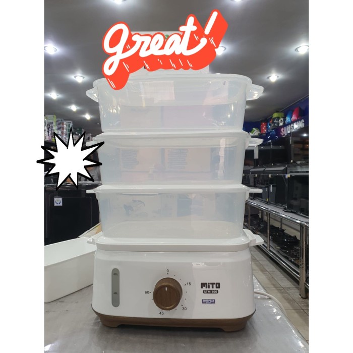 Food Steamer Electric Mito STM 100 STM100 Pengukus Makanan Kukusan