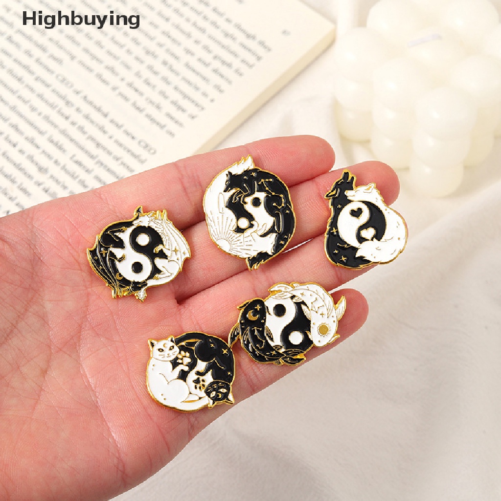 Bros Pin Enamel Bentuk Kartun Hewan Tai Chi Bahan Alloy Untuk Hadiah Glory