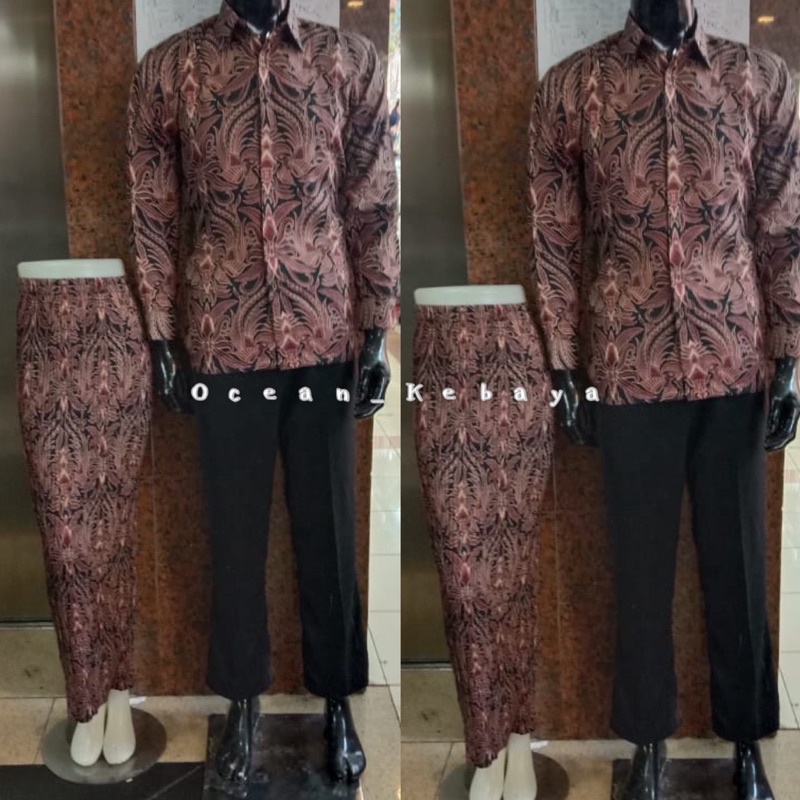 kemeja couple rok prisket batik