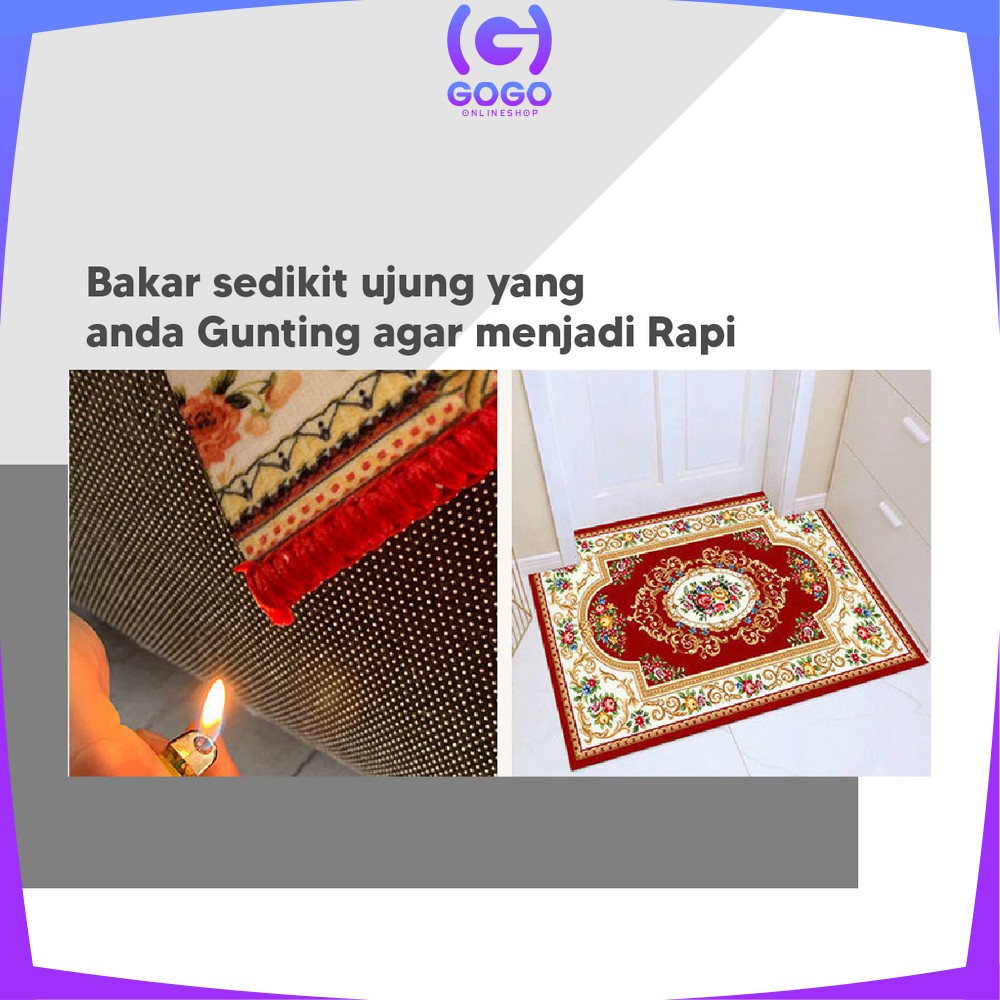GOGO-C734-C738 Keset Kaki Motif Karpet Permadani Uk 40X60 Keset Kamar Mandi Bunga Anti Slip / Keset Lantai Karakter / Keset Kaki Eropa Classic Flower Import