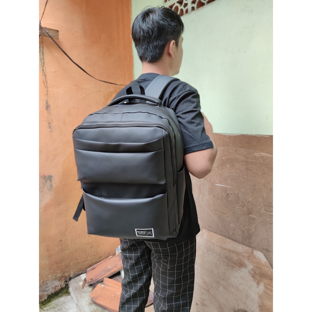 Backpack Tas Ransel Waterproof Original Polo Amstar 18&quot; Inchi Bahan Ballon Anti Air Best Quality Tas Selempang Tas Pria Wanita Tas Ransel Berkualitas