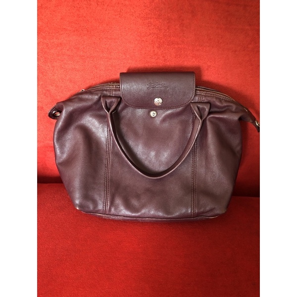 Preloved tas lc kulit marun