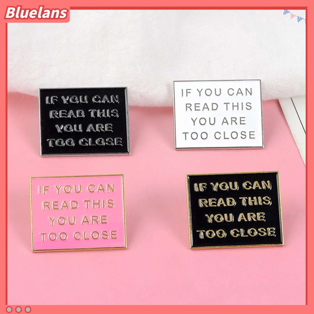 Bluelans IF YOU CAN READ THIS Unisex Letter Rectangle Brooch Pin Bag Hat Badge Jewelry