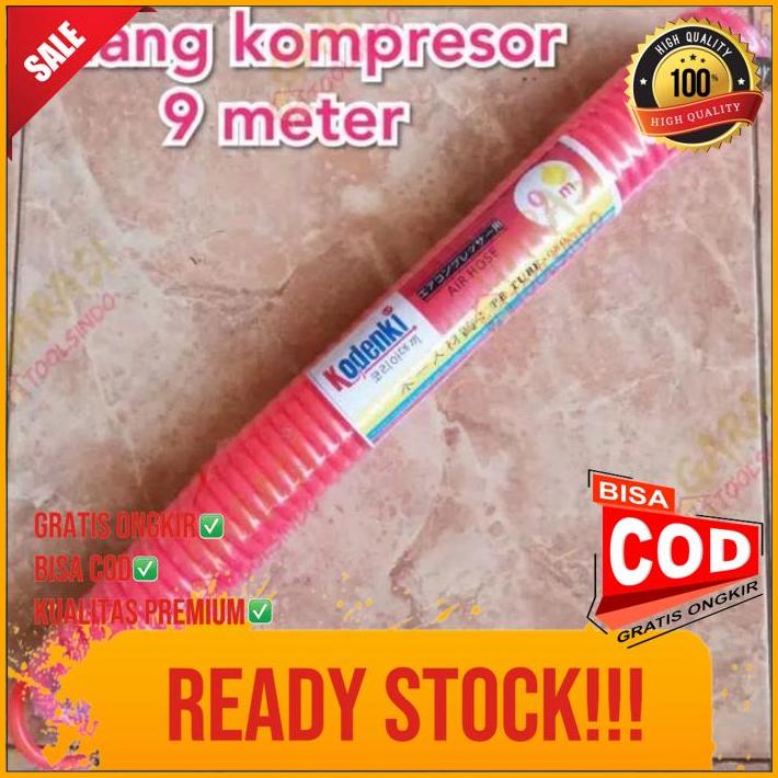 Selang Recoil Kompresor 9 Meter Selang Angin Kompresor Selang Spiral