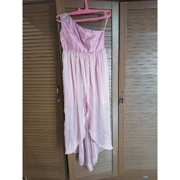 Dress Baju Pesta Pink Merah Muda Thrift