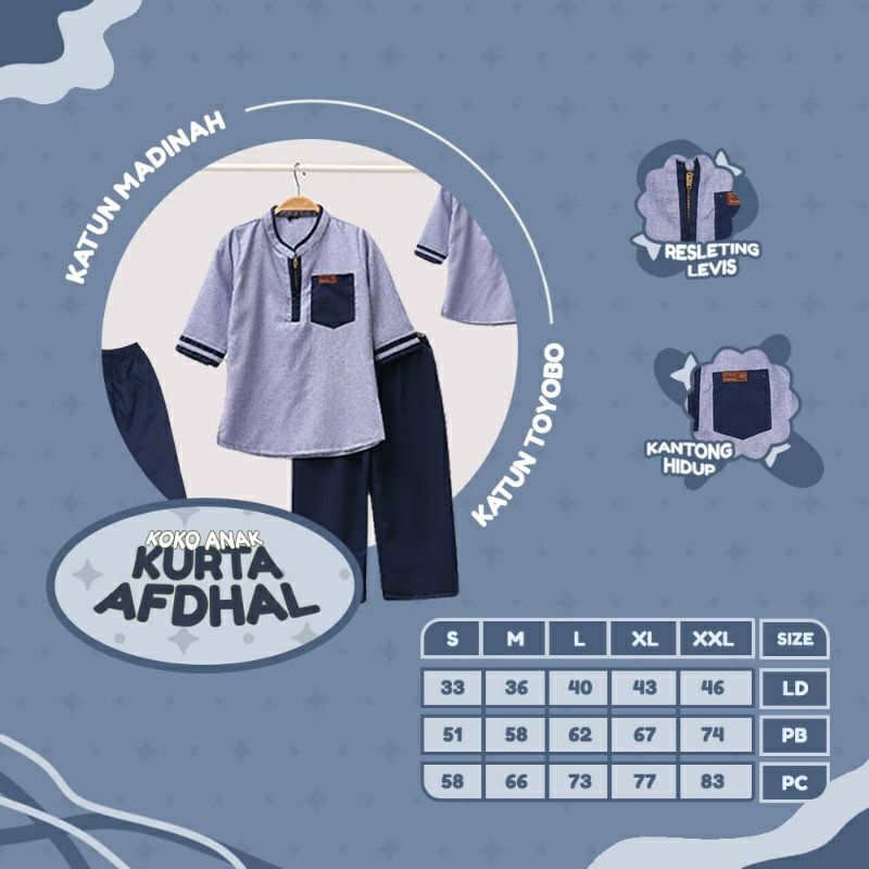 Setelan Koko Anak AFDHAL BY : B&amp;D KIDS // Koko Anak Kurta