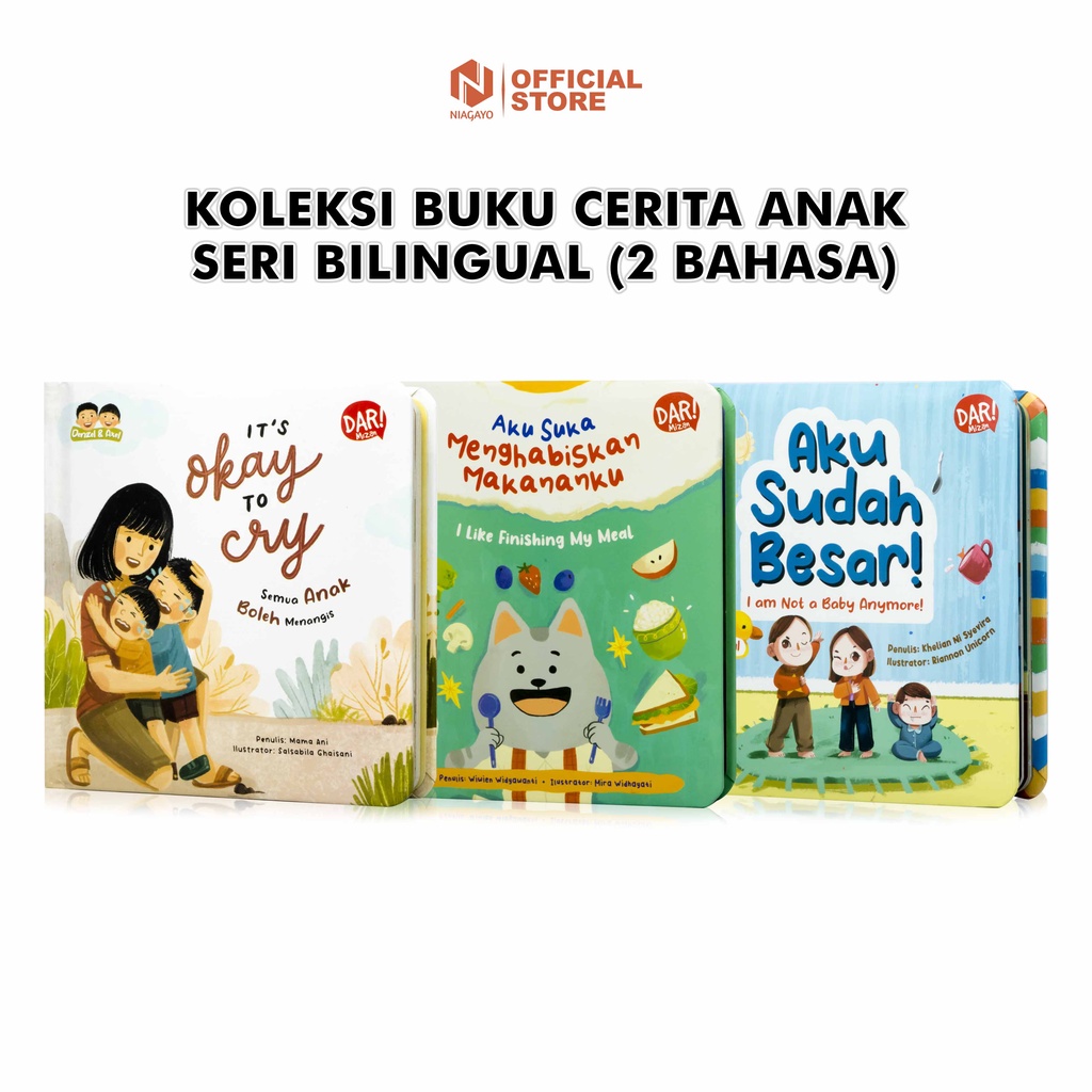 Buku Cerita Anak / Boardbook Its Okay To Cry / Aku Suka Menghabiskan Makananku / Aku Sudah Besar Har