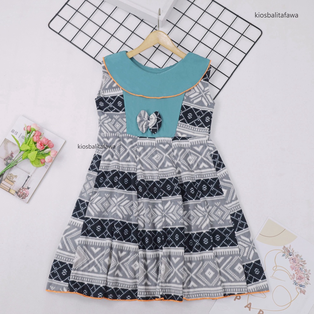 (BLUDRU FLANEL) Dress Cantika uk 6-7 Tahun / Baju Anak Perempuan Harian Yukensi Murah Grosir