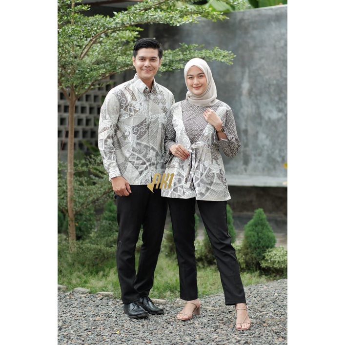 Batik Couple Modern Baju Batik Wanita Modern Atasan Batik Wanita Kerja Blouse Batik Kantor M L XL XXL Seragam Batik Modern