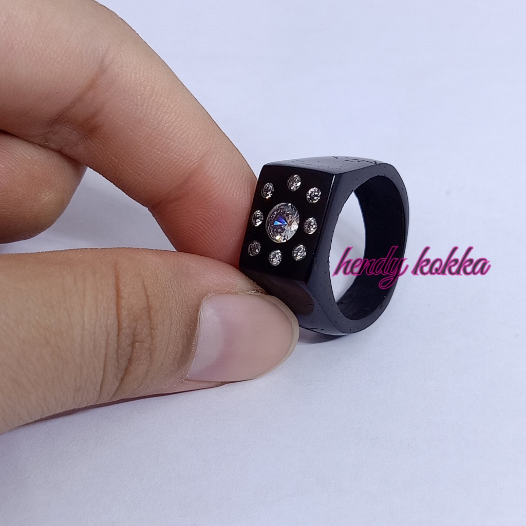 cincin kokka kaukah kaokah mata bunga hitam