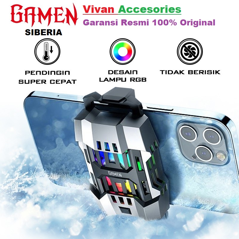 GAMEN Siberia Cooling Fan Gaming Radiator Pendingin HP Smartphone