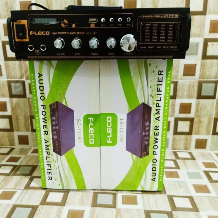 Langsung Atc COD AMPLIFIER BLUETOOTH FLECO SC-111BT//AMPLI KARAOKE//AMPLI SALON AKTIF//AMPLI X-BASS