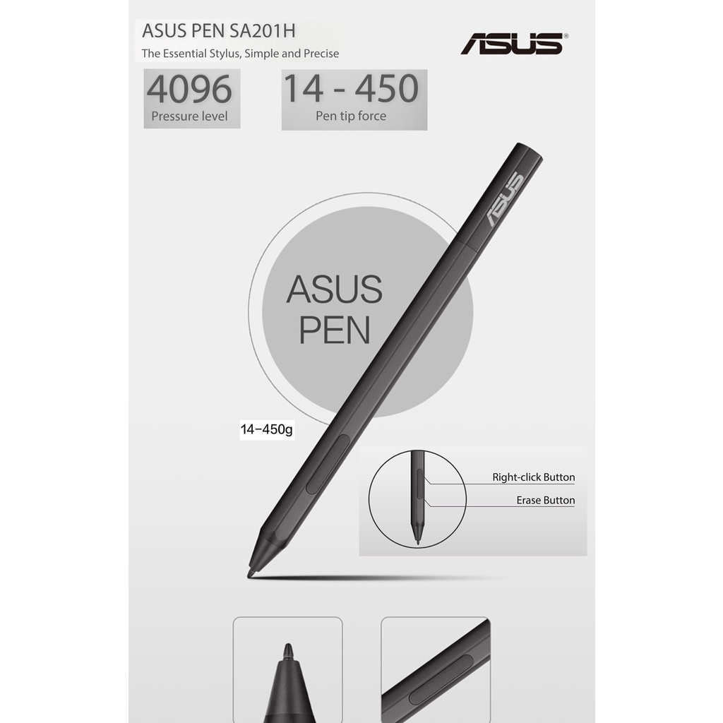 Active Stylus Pen Asus SA201H for Transfomer Vivobook Zenbook Terbaru Free Battery AAAA Original