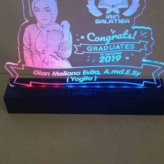 Lampu tidur custom / Lampu akrilik custom