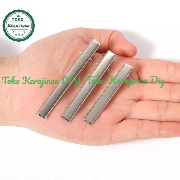 (6 pcs) Penjepit Rambut Buaya Polos Jepit Rambut Bahan Craft Aksesoris