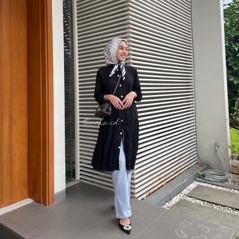 KOREAN TUNIK RUFFLE RAYON / / TUNIK POLOS DWIHANDA