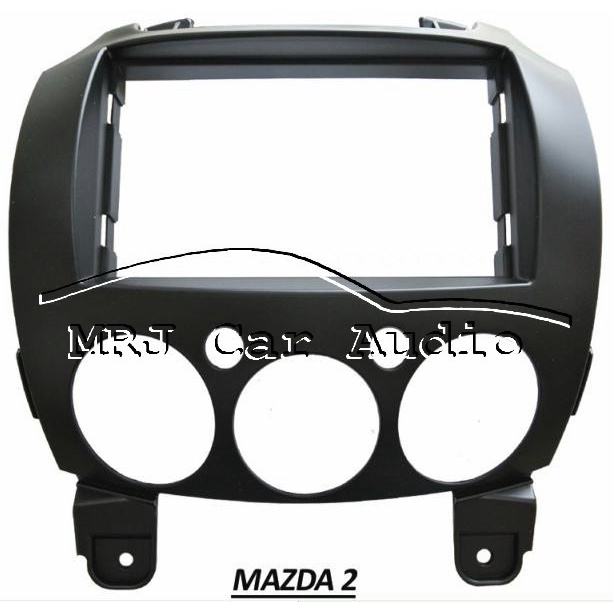 Frame Audio Panel Headunit Mazda 2 List Audio Double din Tape mobil