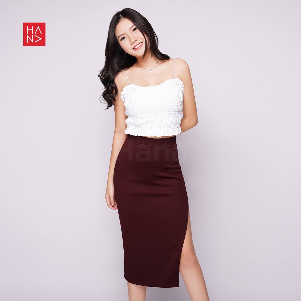 HanaFashion JKT - Solji Long Slit Skirt / Rok Panjang Elegan Wanita- SK185