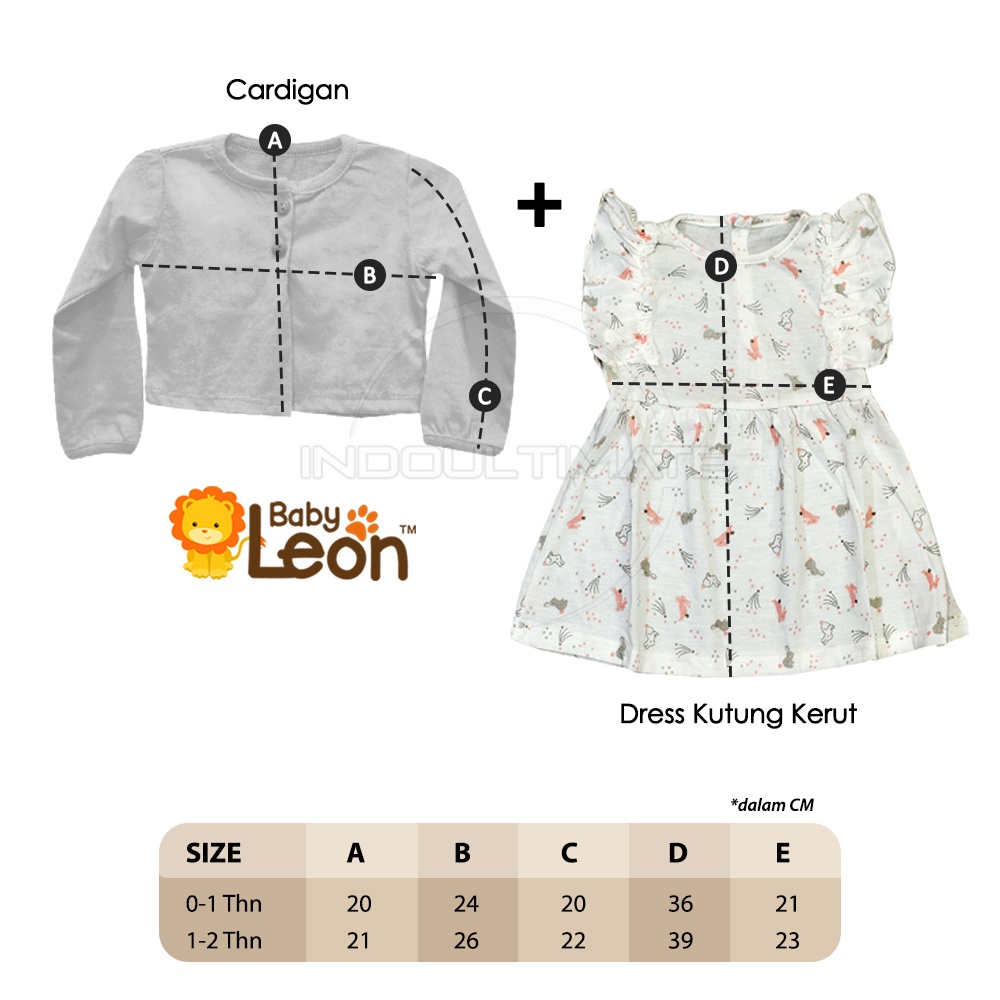 Rok Bayi Perempuan Setelan Cardigan Bayi BABY LEON + Dress Bayi Pakaian Bayi Perempuan SBJ-CR3 Baju Bayi Balita Cewek Baju Pesta Bayi Jaket Outer Bayi Baju Dress Gaun Bayi Perlengkapan Bayi Perempuan Bayi Cewek Pakaian Bayi Balita Perempuan