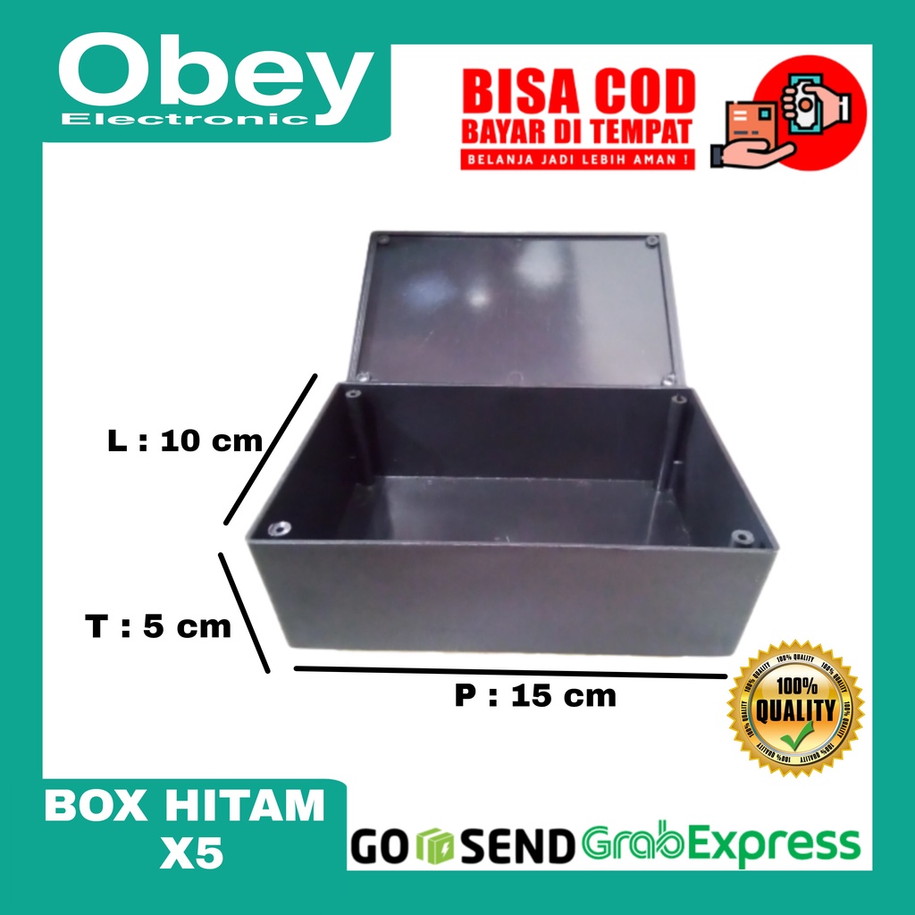 BOX HITAM X5 UK 15Cm X 10Cm