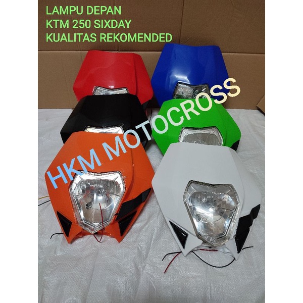 Reflektor ktm 250 2013-2014 sixday head lamp trail ktm 250 2014 sixday berkualitas totok lampu batok
