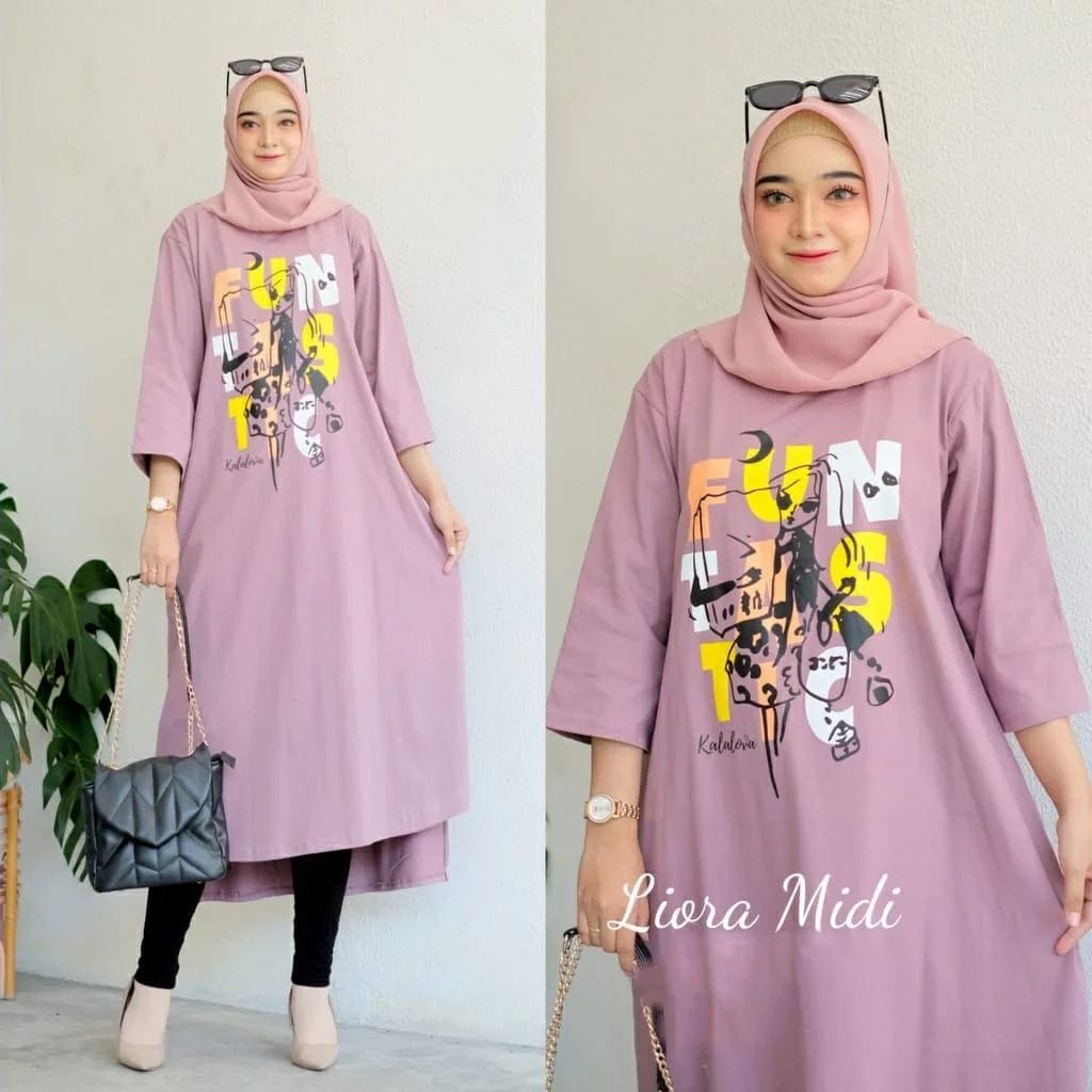 LIORA MIDI DRESS / DRESS WANITA / DRESS KEKINIAN / DRESS MUSLIM