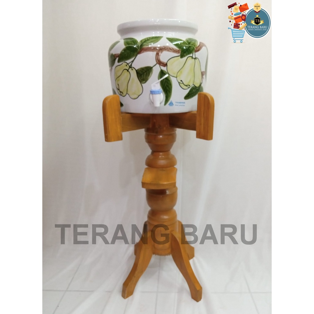 [FREE ONGKIR] Rak Kaki Guci Galon Kayu | Estetik & Handmade Lokal