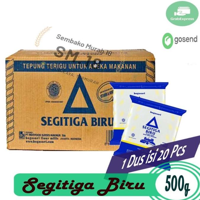 

[COD] TEPUNG TERIGU SEGITIGA BIRU 500 GR DUS ISI 20 - GROSIR BAHAN BAKU KUE [COD]