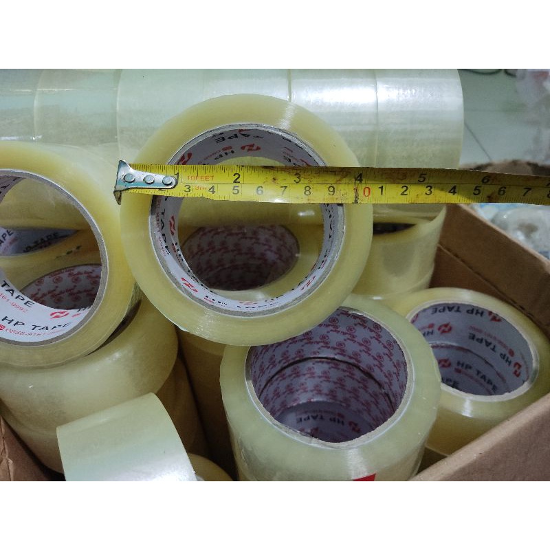 Lakban bening murah 100y 100 yard 45mm 48mm 2 inch lengket dan kuat untuk packing coklat shopee fragile jangan di banting daimaru sns hp tape nachi