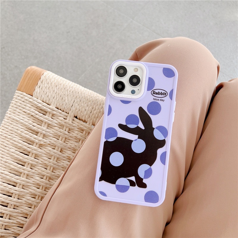 Soft Case Silikon Motif Kelinci Untuk IPhone 14 13 12 11 Pro Max X XR