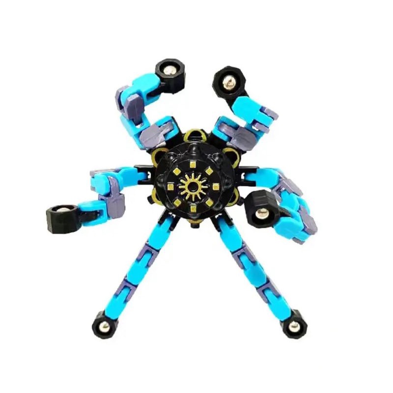 Mainan Fidget Spinner Robot Transformer Terbaru / Mainan Penghilang Stress / Deformable Transformer Spinner