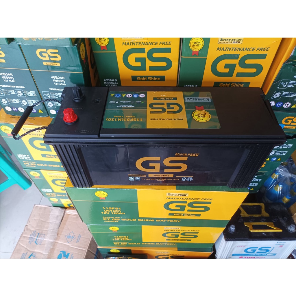 AKI MOBIL MITSUBISHI BUS GS MF N120 CAki Kering 12V 120Ah  TRUK GENSET AKI KAPAL ALAT BERAT