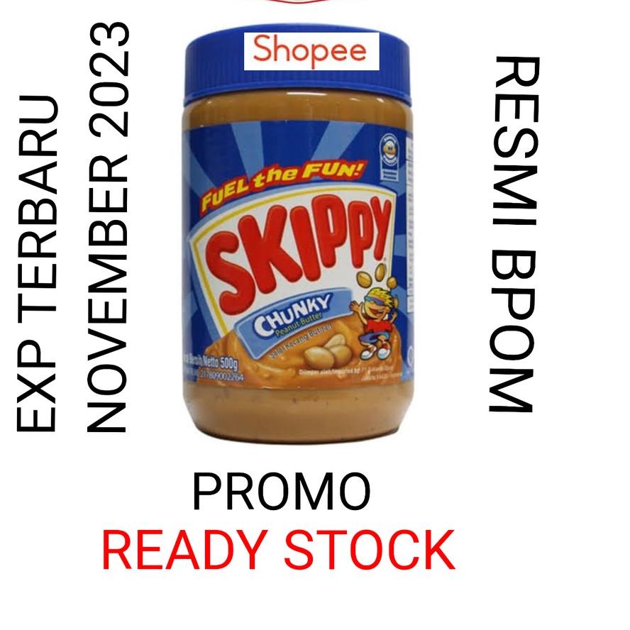 

Stok terbaru SKIPPY CHUNKY PEANUT BUTTER 500 GR PROMO !