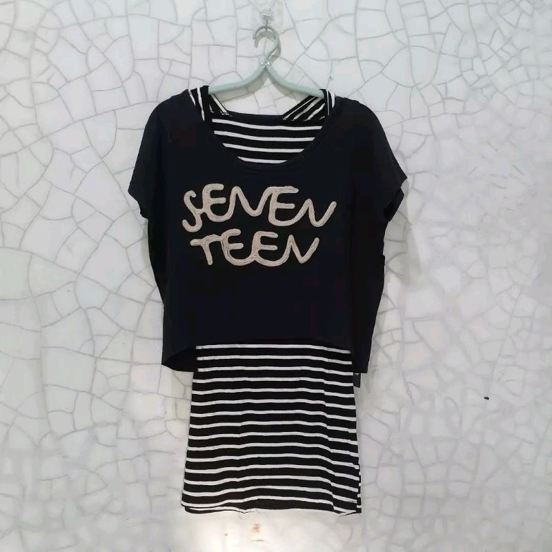 Atasan wanita lengan pendek (inner&outer menyatu)