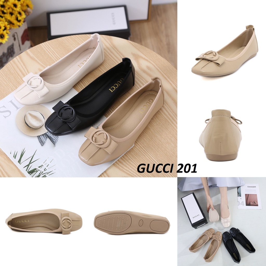 SEPATU WANITA FLAT SHOES KULIT 201