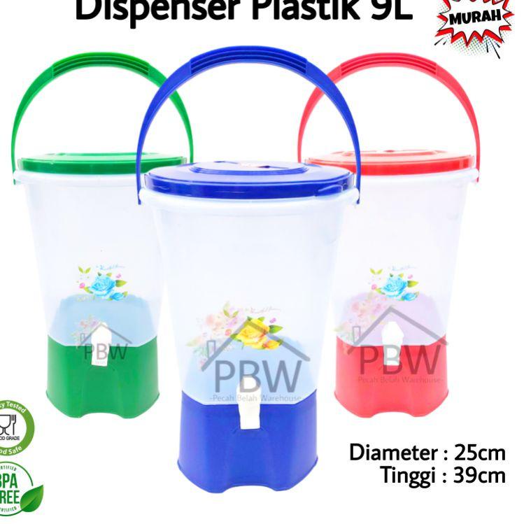 Terpercaya Dispenser Air Plastik 9L / Galon Plastik / Tempat air minum Prasmanan / Infused Water