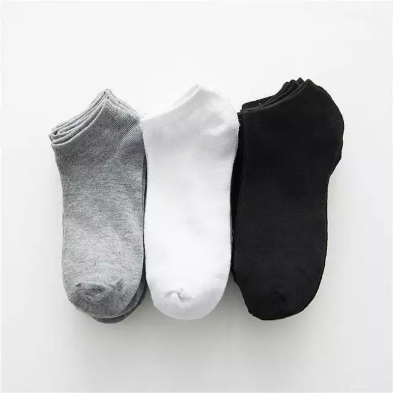 3 PASANG Kaos kaki pendek pria wanita, angkle sock