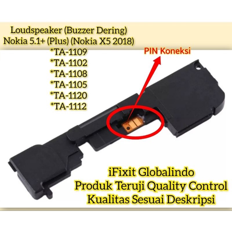 Buzzer Dering Loudspeaker Nokia 5.1+ Plus (Nokia X5 2018) (Original Quality)