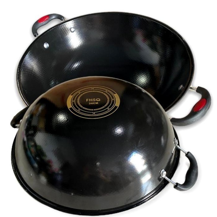 WAJAN ENAMEL 32 / WAJAN PENGORENGAN ENAMEL 2 KUPING ANTI LENGKET