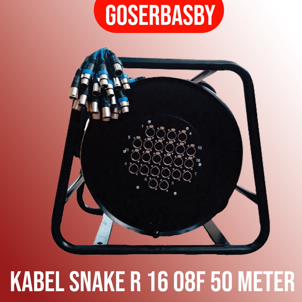 Kabel Snake 32 Channel 8 Output 50 Meter + Roller