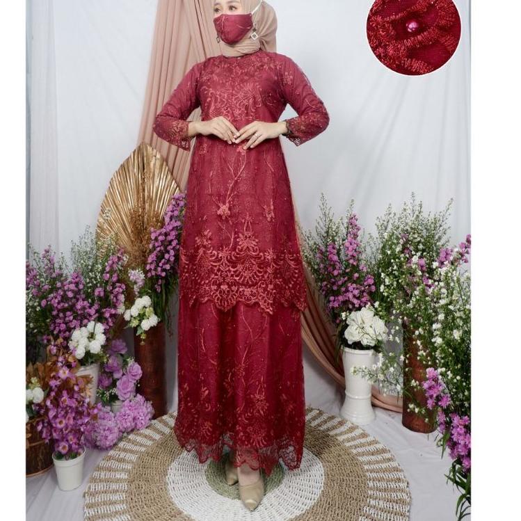 Model Baru.. GAMIS KEBAYA TULLE TINGKAT BUSUI/GAMIS TULLE TINGKAT BUSUI/GAMIS KEBAYA TULLE/BAJU PEST