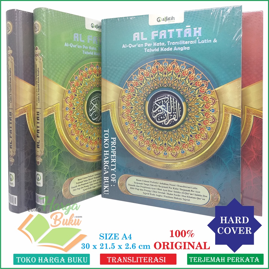 Al-Quran Al-Fattah A4 HC BESAR Transliterasi Perkata Terjemah Per Kata Tajwid Kode Romawi Al Qur'an Al Fatah Penerbit Alfatih Quran AFQ