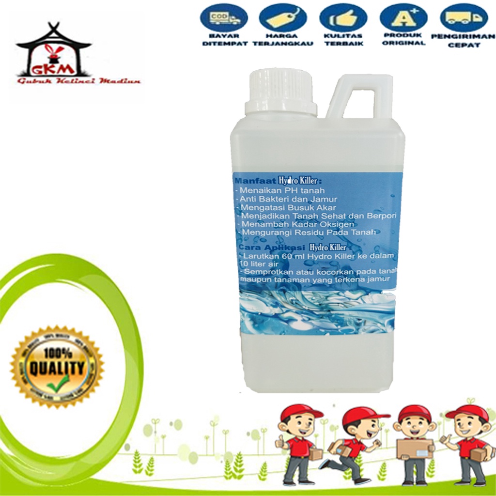 Hydro Killer Mengandung Hidrogen Peroxyde H2o2 50% Isi 1 Liter GKMFarm