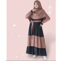 gamis panjang set hijab/gamis syari/gamis dewasa/gaun panjang/gamis panjang set hijab untuk ibu menyusuigaun panjang  set khmir model syrai/,gamis panjang remaja terbaru/