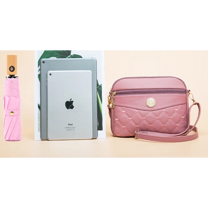 Tas Bahu Wanita Tas Selempang Crossbody Sling Bag Square Single Shoulder